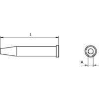 Weller Lötspitze Serie XT, Rundform, XT CS/ø 3,2 mm, gerade, 1 Stück