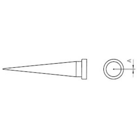 Weller LT-1L Punta di saldatura Forma oblunga, conica Dimensione punta 0.2 mm Lunghezza punte 26 mm Contenuto 1 pz.