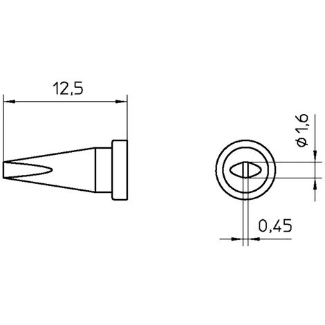 Weller LT ASL Lötspitze Meißelform Spitzen-Größe 0.45 mm Spitzen-Länge 13 mm Inhalt 1 St.
