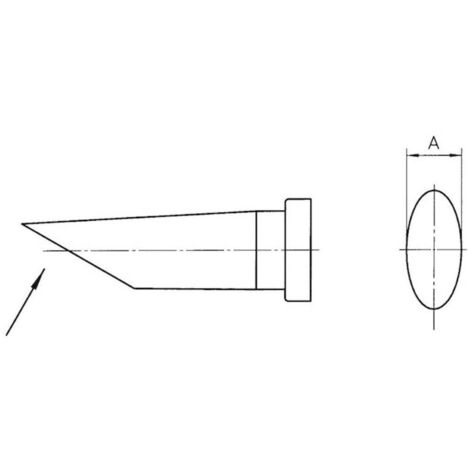 Weller LT-CC Panne de fer à souder forme ronde, bideautée Taille de la panne 3.2 mm Contenu 1 pc(s)
