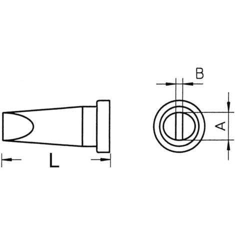 Weller LT-H Punta di saldatura Forma a scalpello, dritta Dimensione punta 0.8 mm Contenuto 1 pz.