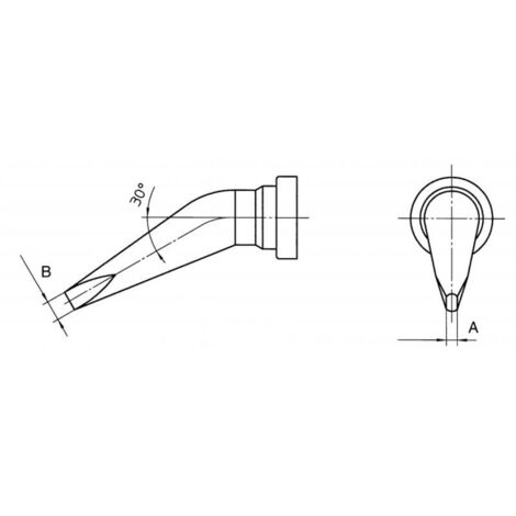 Weller LT-HX Lötspitze Meißelform, gebogen Spitzen-Größe 0.8 mm  Inhalt 1 St.