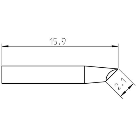 Weller RTP 020 G MS Punta di saldatura Punta saldante, Ad ali di gabbiano Dimensione punta 2 mm Lunghezza punte 15.9 mm