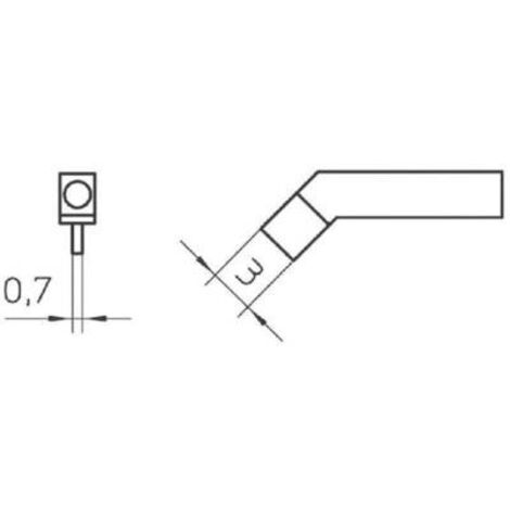 Weller RTW3 punta per saldatore a scalpello 3 mm