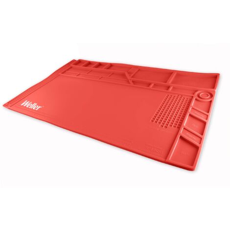 Weller WLACCWSM1-02 Tappetino da Lavoro per Saldatura in Silicone Taglia Grande Rosso