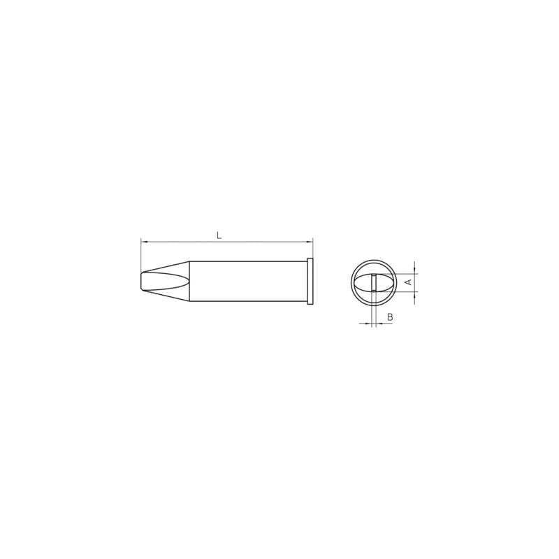 Weller - xht d panne de fer à souder forme de burin taille de la panne 5 mm longueur de la panne 48 mm contenu 1 pc(s)