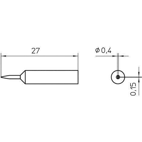Weller XNT 1SC Lötspitze Meißelform Spitzen-Größe 0.4 mm Spitzen-Länge 27 mm Inhalt 1 St.