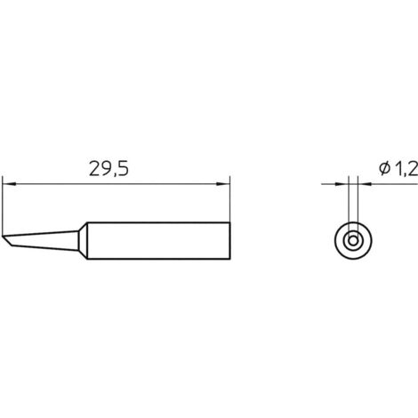 Weller XNT 4 Punta di saldatura Forma tonda, taglio sbieco 45° Dimensione punta 1.2 mm Contenuto 1 pz.