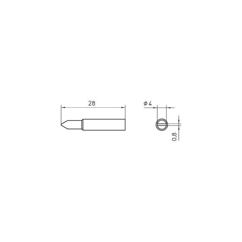 Weller - xnt d Panne de fer à souder forme de burin Taille de la panne 4 mm Contenu 1 pc(s)