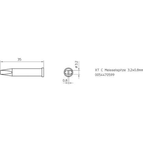Weller XT-C Lötspitze Meißelform Spitzen-Größe 3.2 mm  Inhalt 1 St.