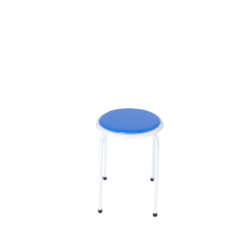 Well home mobiliario & decoración Tabouret de Cuisine avec Pieds métalliques Bleu 30,5 x 30,5 x 42,5 cm - Bleu