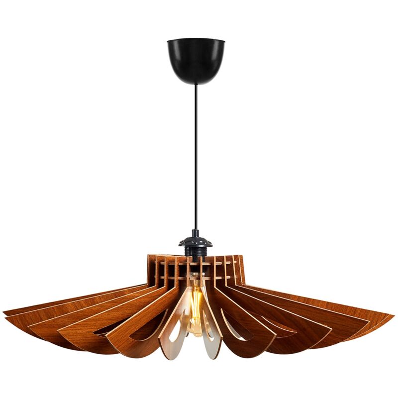 Wellhome - Lampe à toit de 45 cm. noix, type e 27 max 45 - 60 w - Noyer