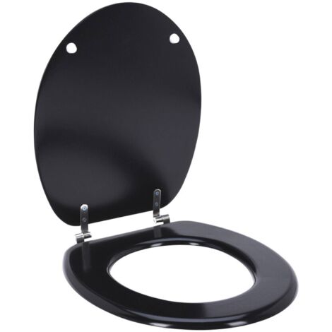 WELLHOME Abattant WC 37,5x5,5x45 cm en MDF Noir