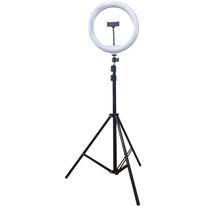 Anneau lumineux pour selfie avec 120 led et 3 couleurs de lumière Ø30 cm - Wellhome