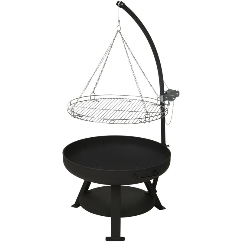 Barbecue et brasier 127x60x39,5 cm - Wellhome
