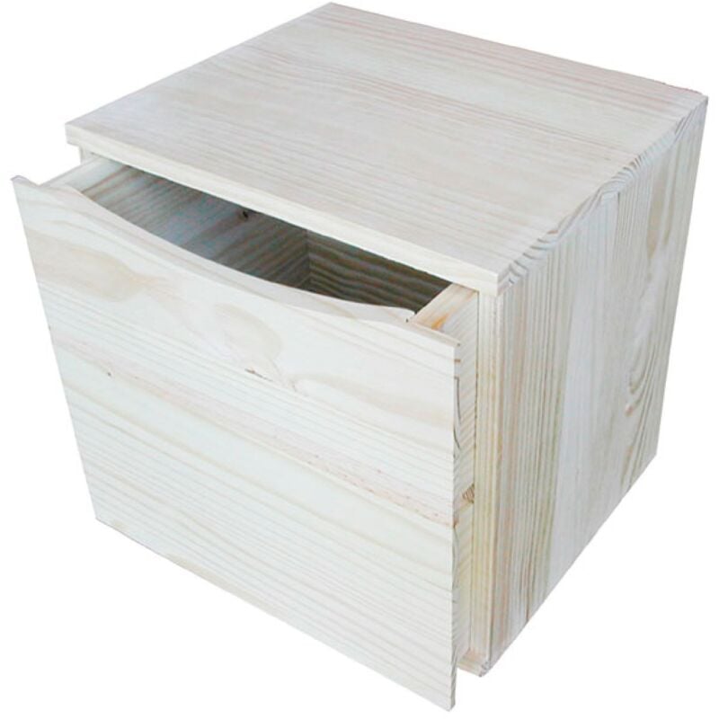 Bloque modular de 36x30x36 cm con 1 cajón - Natural - Wellhome