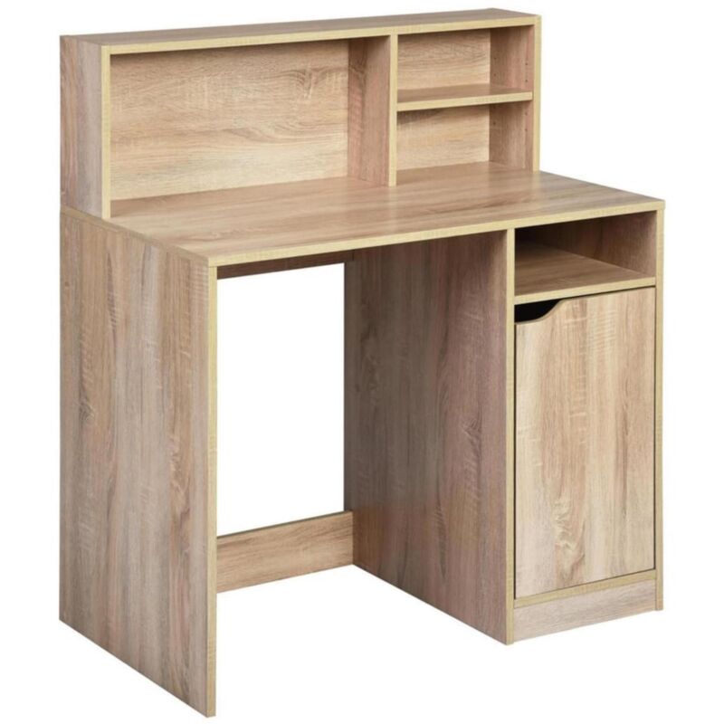 Wellhome - Bureau multifonction 90x50x105 cm couleur bois