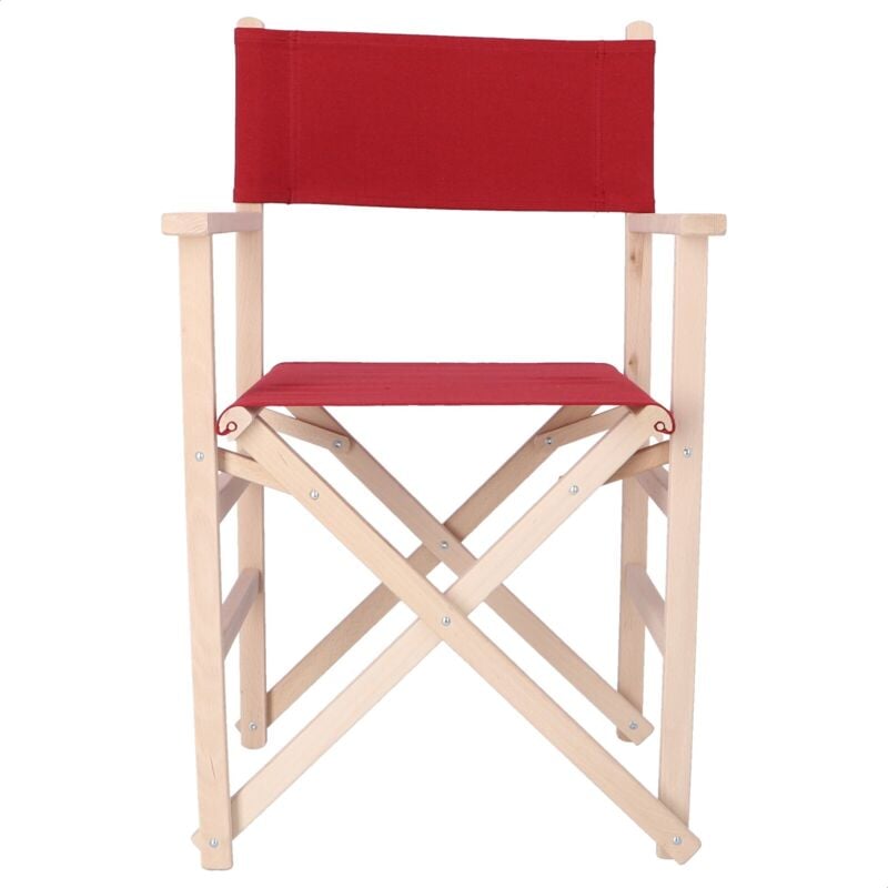 Well home mobiliario & decoración Fauteuil Droit Pliable, Bordeaux, 51x46x86 - Naturel