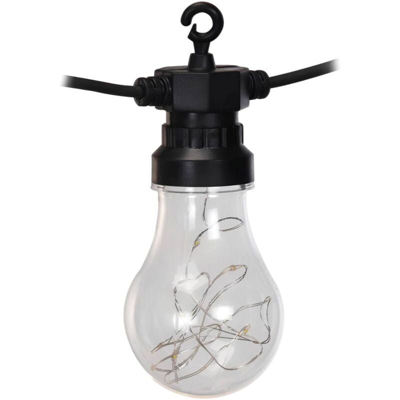 Guirlande lumineuse Well Home 10 led blanc chaud avec minuterie 450 cm