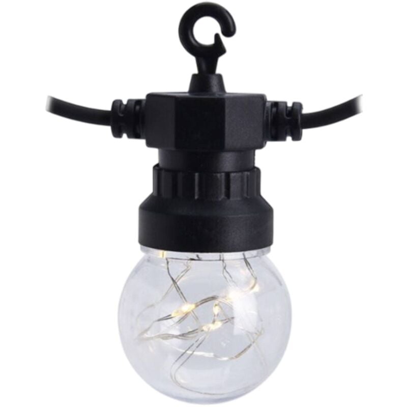 Guirlande lumineuse Well Home 20 lumières blanc chaud avec minuterie 950 cm