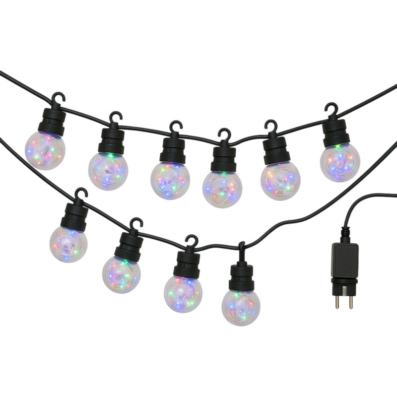 Guirlande Lumineuse Multicolore 10 Ampoules 450x5x11 cm - Wellhome