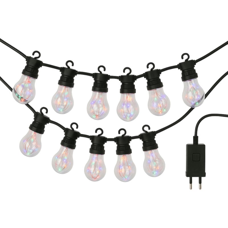 Guirlande lumineuse led multicolore 10 ampoules 450x6x15 cm - Wellhome