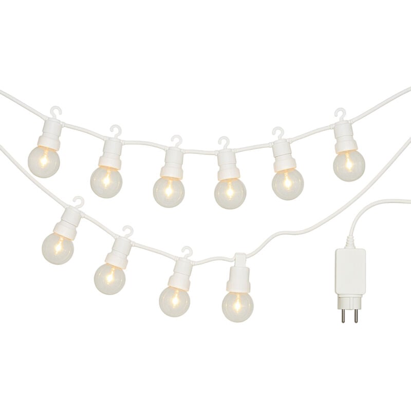 Guirlande lumineuse led Blanc Chaud 10 boules 450x5x11 cm - Wellhome