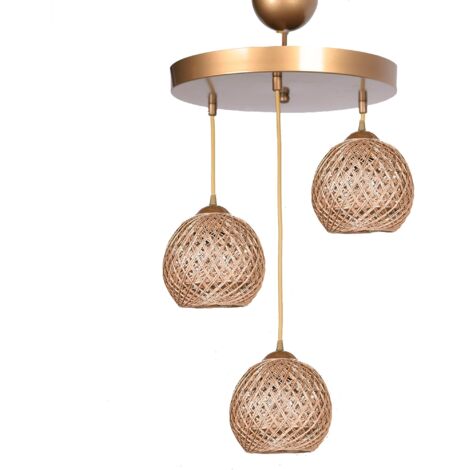 WellHome Lámpara de techo 80 cm. plata, tipo 3 x E 27 Max 45 - 60 W