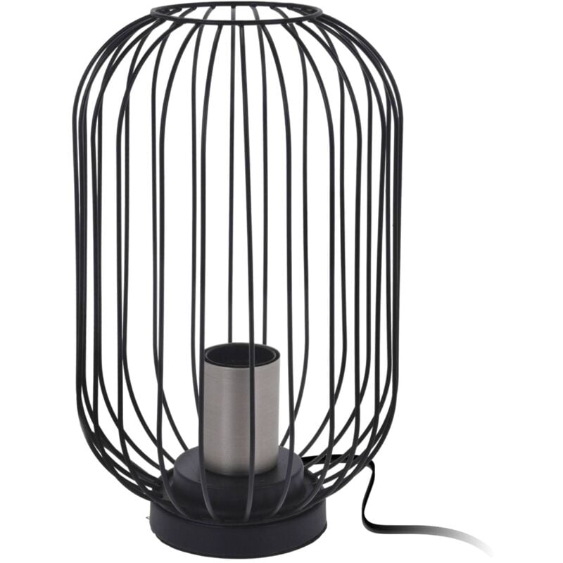 Wellhome - Lampe de table en métal noir Ø18x29 cm