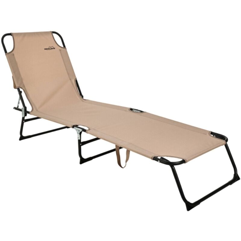 Lit pliant 187x55x24,5 cm de couleur crème - Wellhome