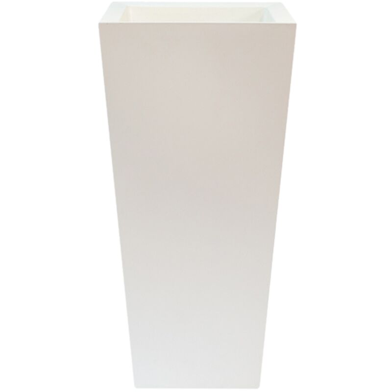 Pot de fleur civic Ø50x100 cm en blanc - Wellhome