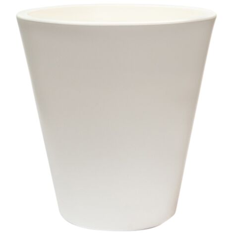 WELLHOME MACETERO DE POLIETILENO BLANCO 50X50 CM