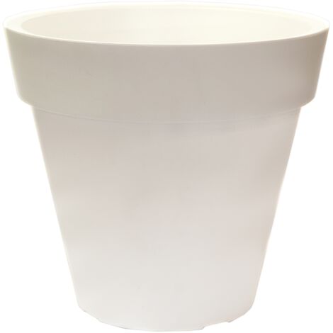 WELLHOME MACETERO DE POLIETILENO POR ROTOMOLDEO COLOR BLANCO 35X30 CM