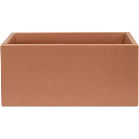 WellHome MACETERO DE POLIETILENO TERRACOTA 70X30X30 CM