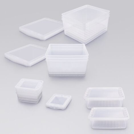 WellHome Pack de 11pc cajas de almacenaje fabricadas en plástico WellHome.