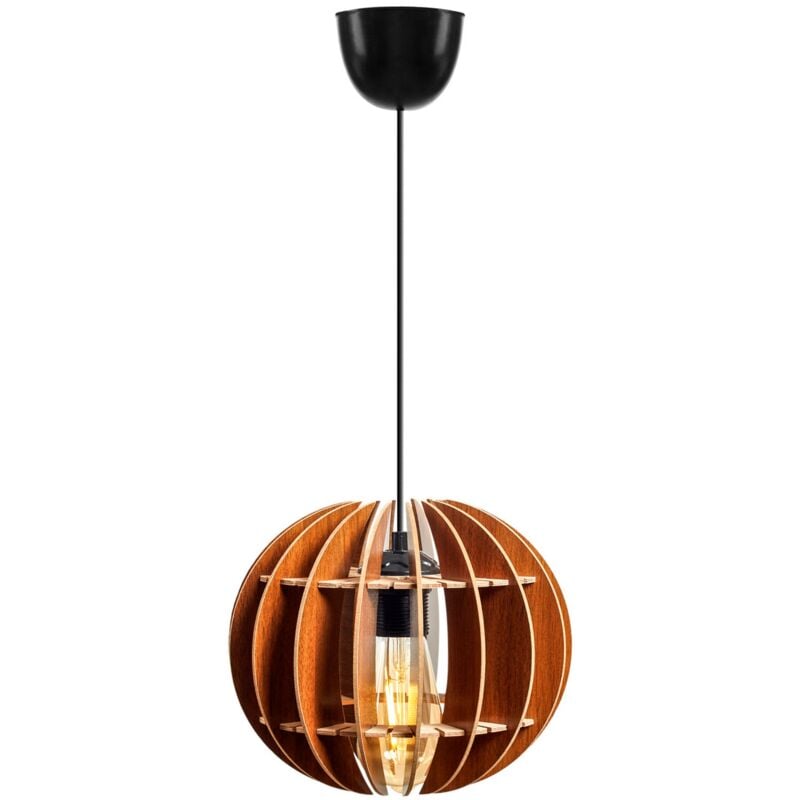 Lampe de toit de 60 cm. noix, type e 27 max 45 - 60 w - Noyer - Wellhome