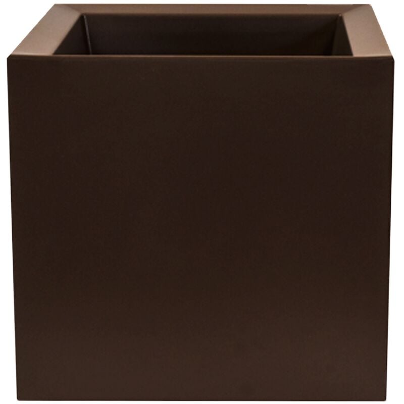 Wellhome - Pot de fleur carré Cubo dan-i 40x40x40 cm en polyéthylène Bronze