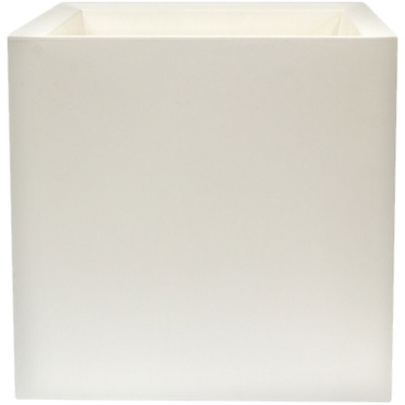 Wellhome - Pot de fleur carré Cubo dan-i 60x60x60 cm en polyéthylène Blanc