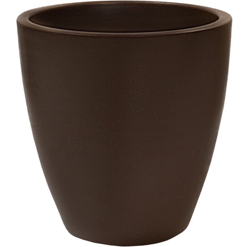 Pot de fleur rond Accord Ø40x40 cm Polyéthylène Bronze 40L - Wellhome
