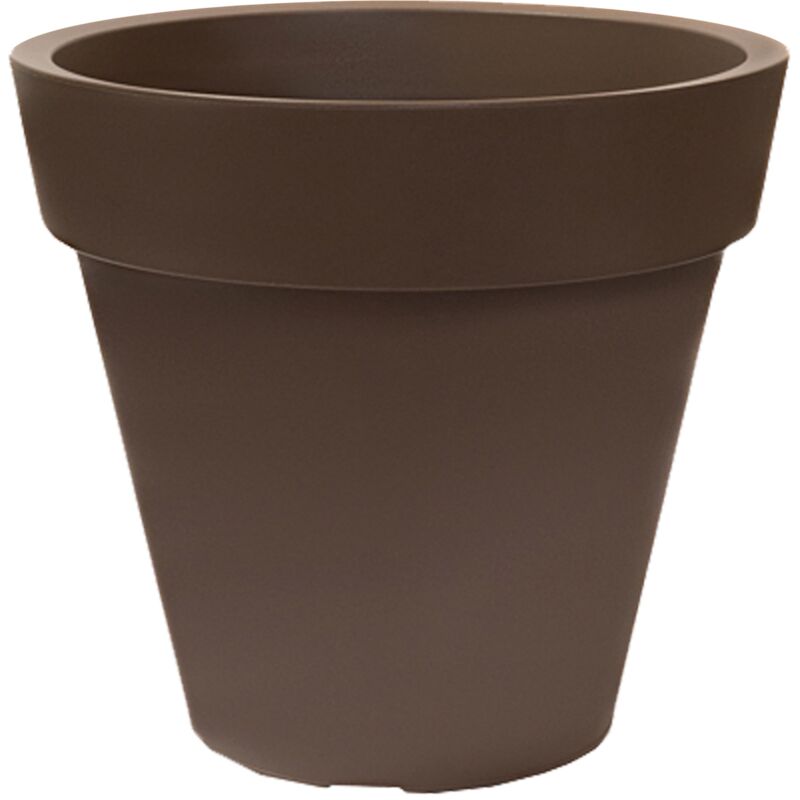 Pot de fleur rond ale-x Ø60x55 cm Polyéthylène Taupe 90L - Wellhome