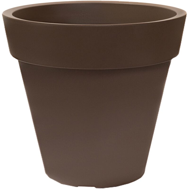Pot de fleur rond ale-x Ø50x45 cm Polyéthylène Taupe 49L - Wellhome
