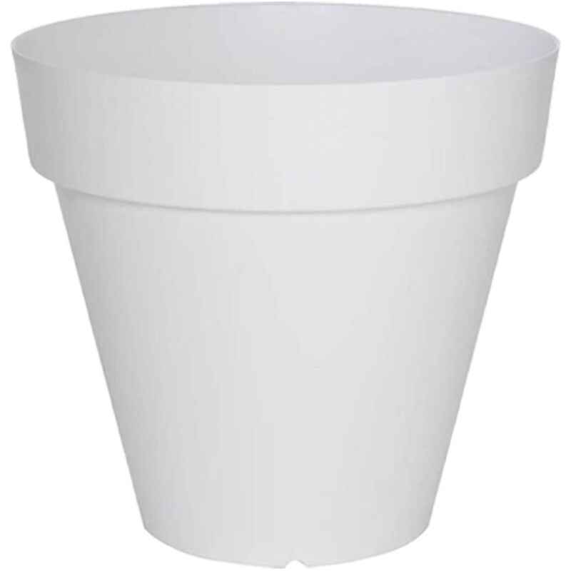 Pot de fleur rond ale-x Ø60x55 cm Polyéthylène Blanc 90L - Wellhome