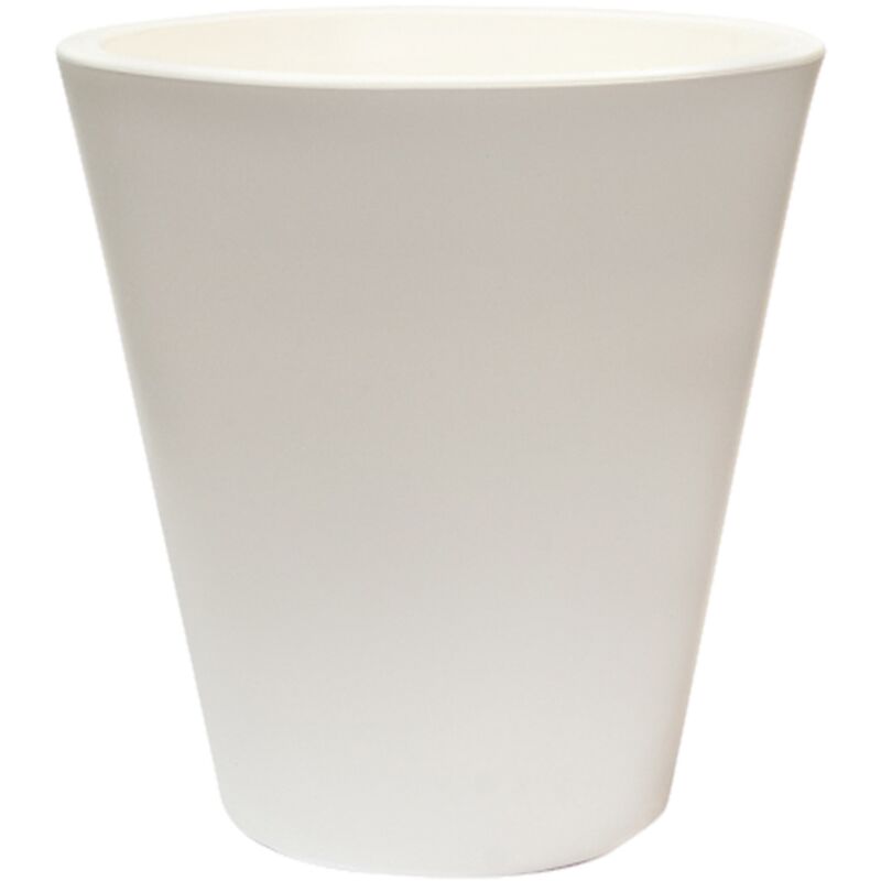 Pot de fleur rond Corsa Ø60x50 cm Polyéthylène Blanc 95L - Wellhome