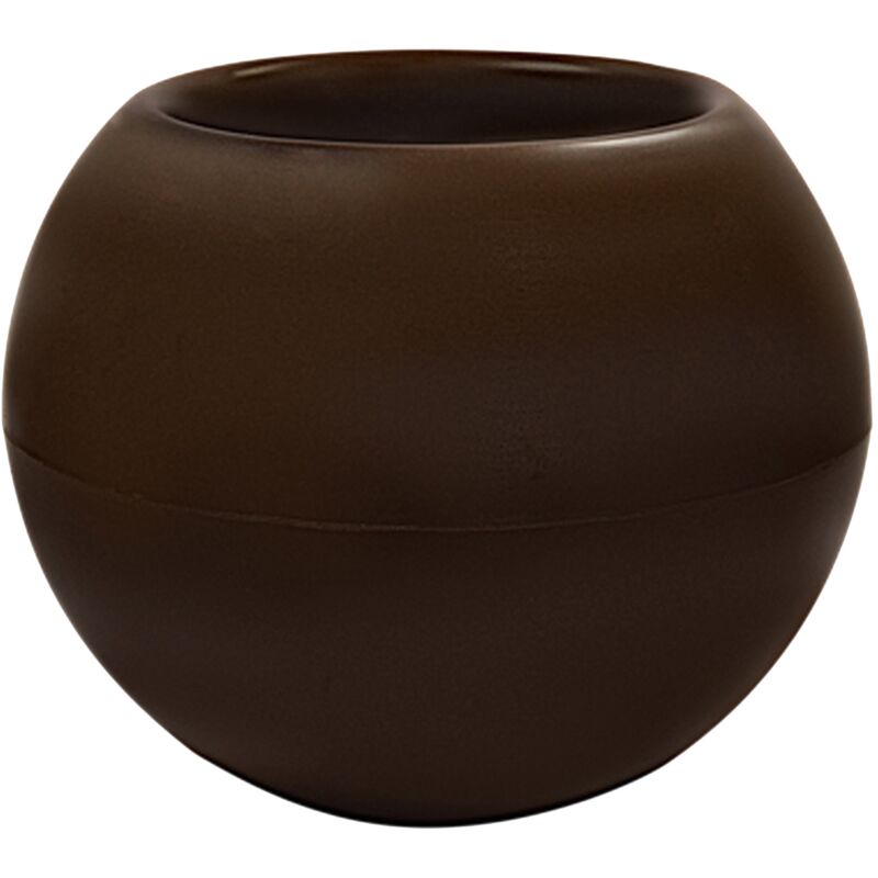 Pot de fleur rond Omega Ø48x42 cm Polyéthylène Bronze 17L - Wellhome