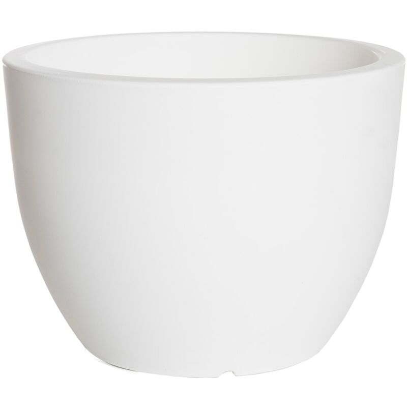 Pot de fleur rond Ordesa Ø60x43 cm Polyéthylène Blanc 80L - Wellhome