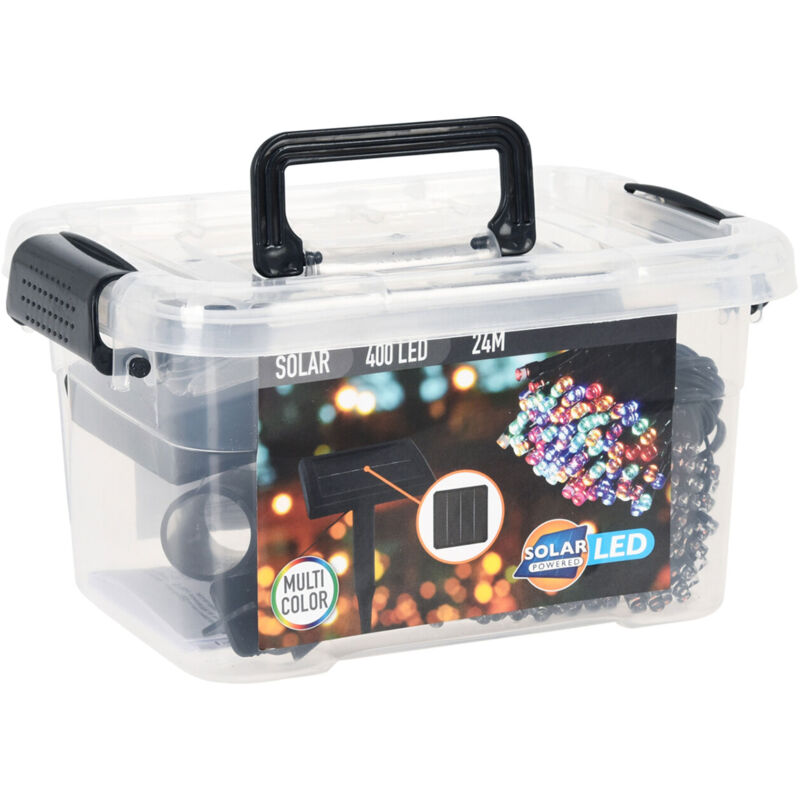 Guirlande lumineuse solaire multicolore à led Well Home avec 400 led et panneau solaire polycristallin