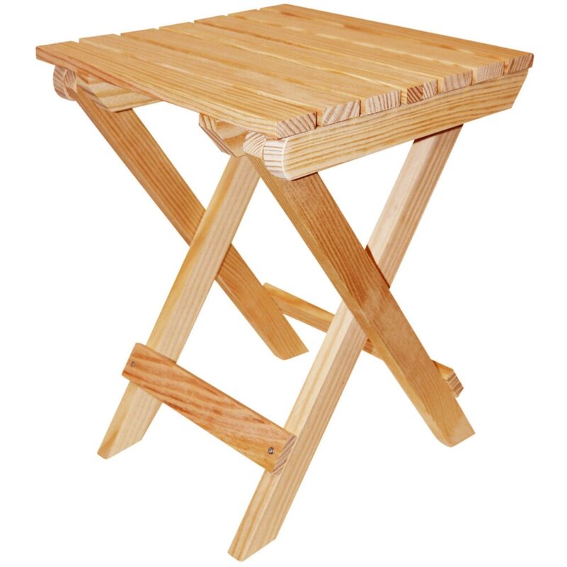 Table de jardin pliante finition huilée - Wellhome