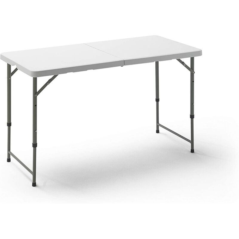 Table pliante à hauteur réglable 120x60x52,5-75 cm - Wellhome