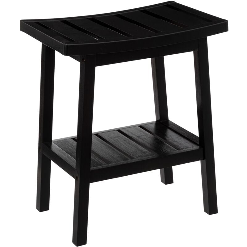 Well home - Tabouret en bambou noir