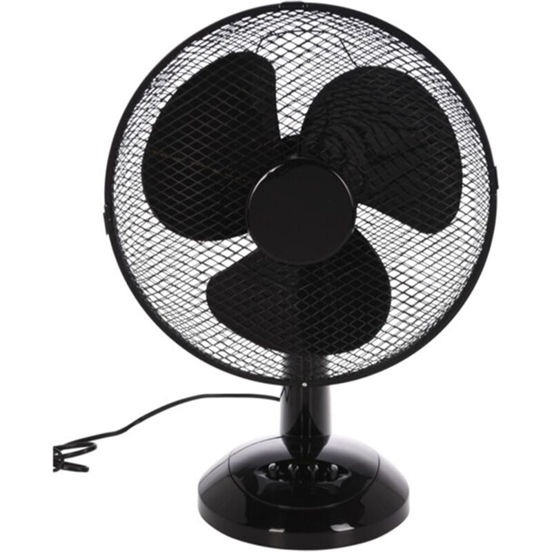 Wellhome - Ventilateur de table avec tête réglable et 3 vitesses 34x21x50 cm Couleur Noir